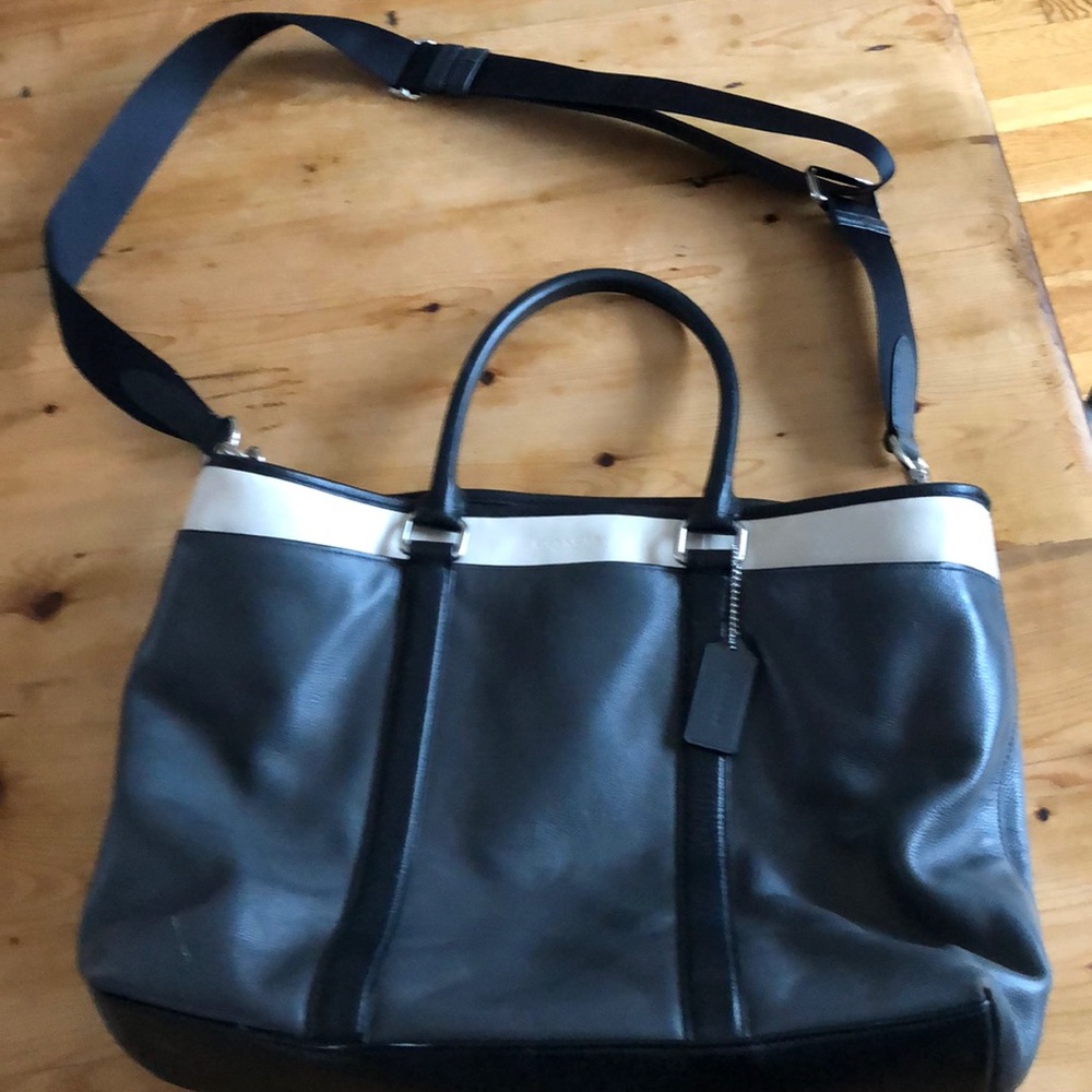 COACH tricolor briefcase - computer bag